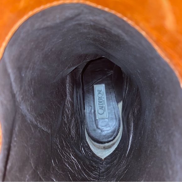 GOOD CONDITION CALDERONE MADE IN ITALY HIGH LEATHER BOOTS - 36.5 - Picture 8 of 13